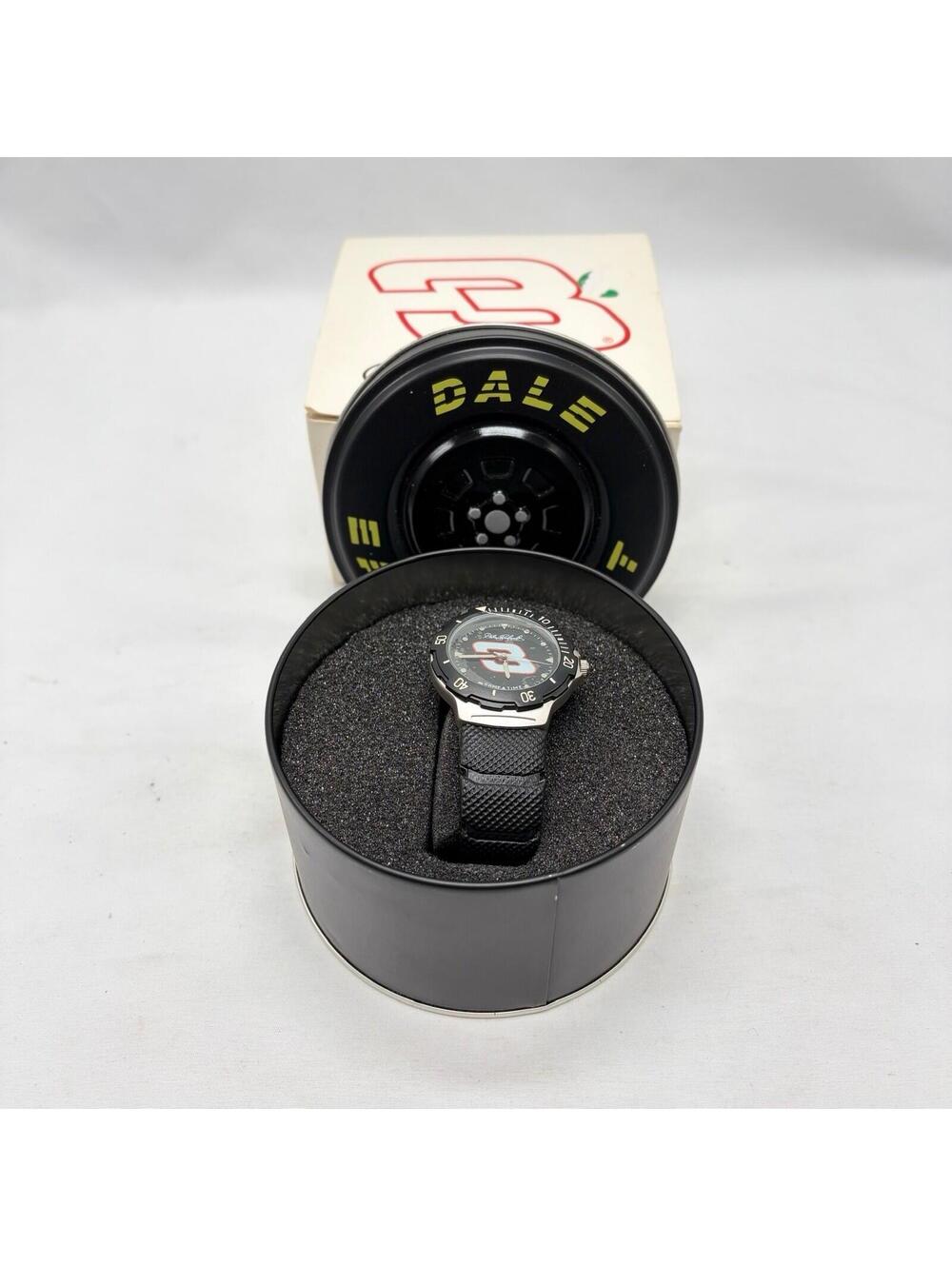 Game Time Dale Earnhardt Nascar Watch New in Metal Wheel Tin With New Battery